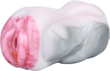 Силіконовий мастурбатор Qiyasex для чоловіків 2-в-1 з двома каналами, реалістичний, великий, компактний