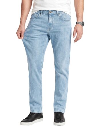 Чоловічі джинси Runcati Slim Fit з бавовни та стрейч, світло-блакитні, повсякденні та ділові штани (30W / 30L)