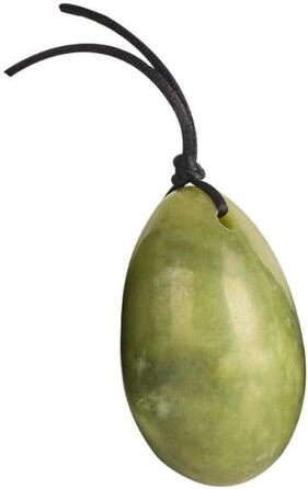 Набір для вагінального масажу з нефриту Yoni Egg - 40x25 мм, зелений