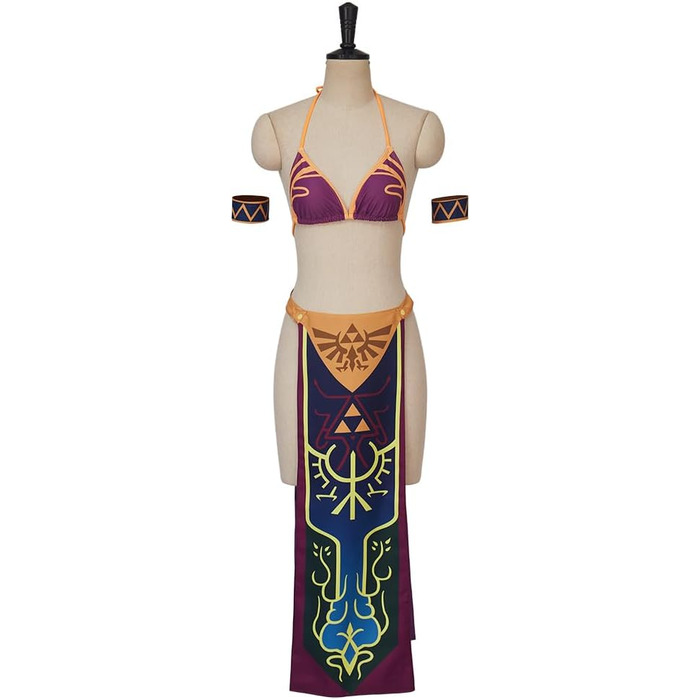 Костюм косплею Принцеси Зельди VEECOOCOS: сексуальний набір нижньої білизни, костюм на Хелловін, сукня 3XL фіолетового кольору