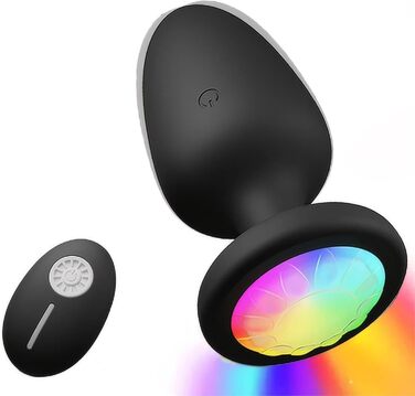 LED анальний вібратор ChicLSQ – вібратор з силікону з 10 режимами, пультом дистанційного керування, стимулятор простати, чорний