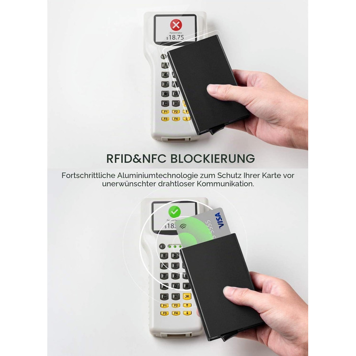 Металевий картхолдер VULKIT з RFID/NFC захистом, чоловільний гаманець для 10 карток (Колір: Вино)