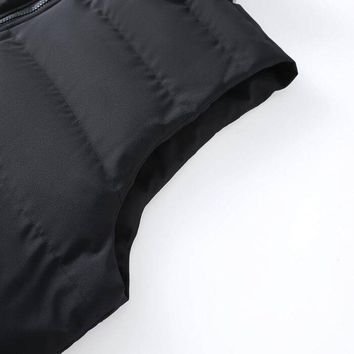 Чоловіча зимова стібана жилетка Allthemen, утеплена легка outdoor-жилетка, чорна (S)