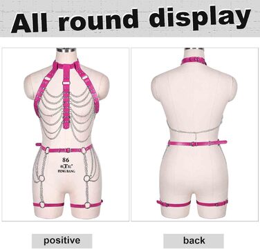 Жіночий комплект: тілесний ланцюжок, ланцюжок на стегна, стрінги, панталони-підтяжки