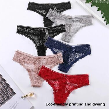 Сексуальні жіночі труси-танга з мереживом, 3 шт./набір, низька талія, безшовні G-стрінги, червоний колір, розмір XL