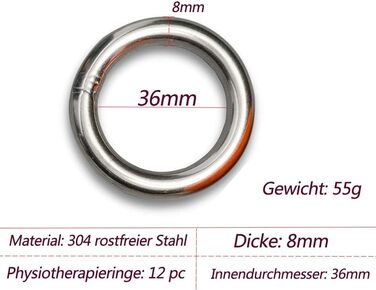 Набір металевих ходових кілець (бол-стретчер) для чоловіків: 12 кілець, прикраса-мішечок, важкі, екстремальні. Іграшки для дорослих