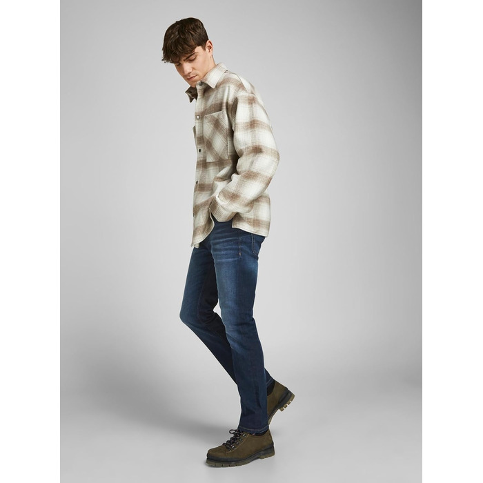 Чоловічі джинси Jack & Jones JJICLARK Regular Fit синього кольору, денім