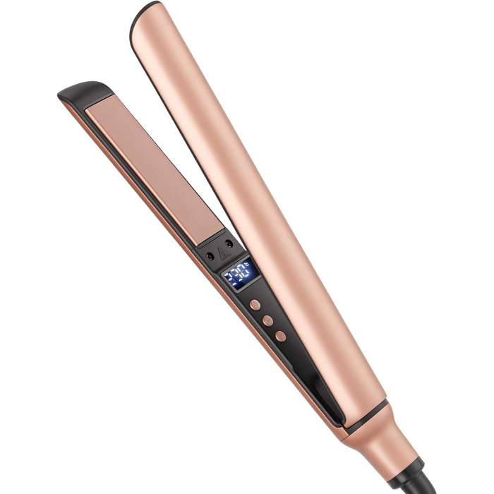 Випрямляч для волосся Ceramic Straight 2 в 1: керамічний випрямляч та плойка для гладкого і блискучого волосся, універсальна напруга, чорний