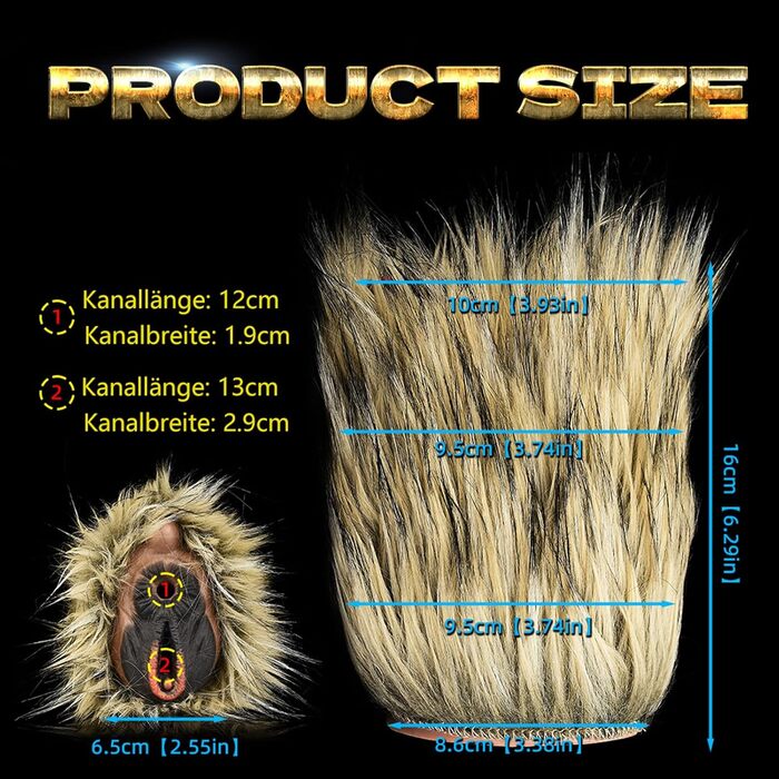 Реалістичний мастурбатор з анатомічною вагіною та анальним тунелем (для чоловіків)