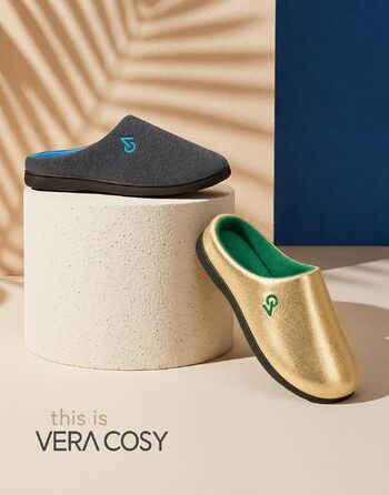 Чоловічі двоколірні домашні капці VeraCosy з ефектом пам'яті Memory Foam, розмір 42/43 EU, колір Tribünengold