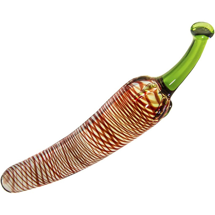 Glasdildo Glass Vibrations - Червоний Перець