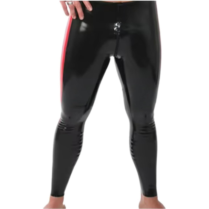 Чоловічий латексний костюм VIYOLI: легінси з блискавкою на промежині, чорний колір, можливість індивідуального замовлення