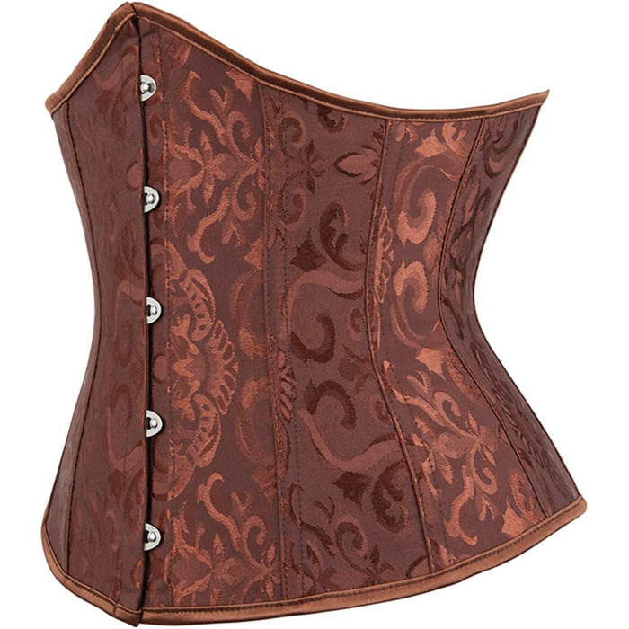 Корсет Sxybox для під грудьми, шнурівка, корсаж, бюстгальтер, для Хелловіну та карнавалу (S, Коричневий)