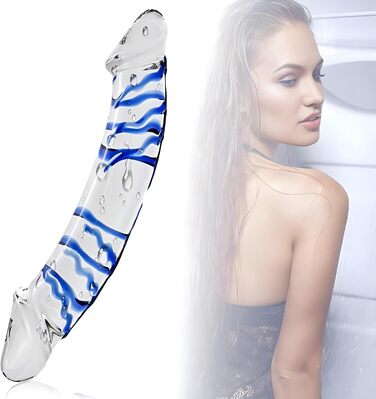 Секс-іграшка XoticPlay: дildo зі скла, анальний плагін з G-точкою, 28 см