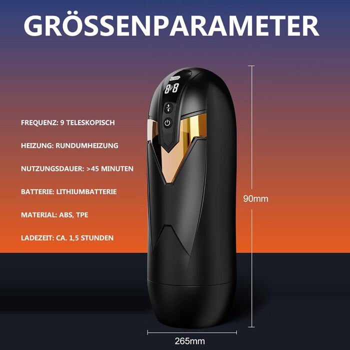 Електричний мастурбатор для чоловіків з 9-ю режимами, телескопічний, з 3D-реалістичним силіконом, стимулятор пеніса