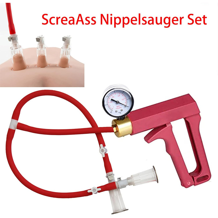 Набір для стимуляції статевих органів - вагінальний насос з манометром та перемикачем. Професійний набір для дорослих, для жінок та пар. Інтимні іграшки для стимуляції клітора та сосків. SM іграшки преміум-класу.