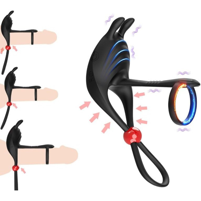 Вібраційний кільце для пеніса BeHorny з пультом дистанційного керування, 7 режимів вібрації, для більш міцної ерекції