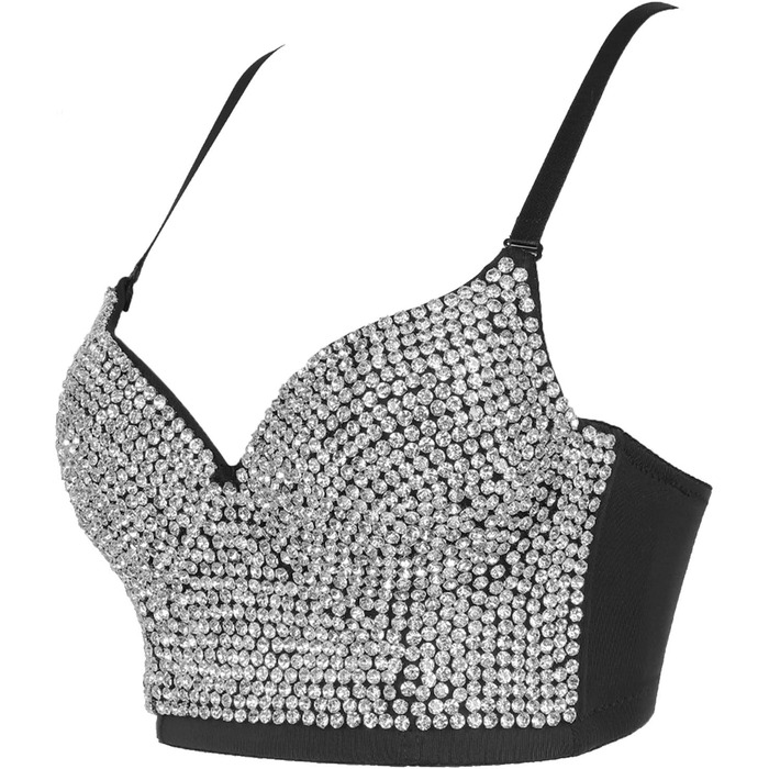 Жіночий корсет бюстгальтер-топ, слінг, кроп-топ, корсаж, обтислий жилет, срібний, XS