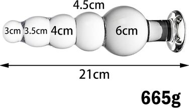 Анальні кулі 6 см зі скла для чоловіків XXL, анальна ланцюг, анальний плагін з 5 кульками, 21 см, прозорий кришталевий анальний дилда, мастурбатор, сексуальна іграшка для жінок, пар, преміум якість