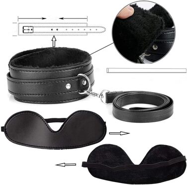 Набір для БДСМ-ігор Qoosea 26 шт: наручники, кайдани, анальні пробки, іграшки для пар. Чорний колір.