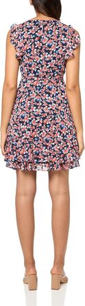 Сукня Tommy Hilfiger Nantucket з квітковим принтом, шифон, розмір 40, колір Sky Captain/Grenadine