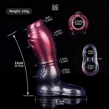 Чохол для пеніса з кільцем для яєчок, збільшувач пеніса, затримка еякуляції, для чоловіків та пар (S/M/L)