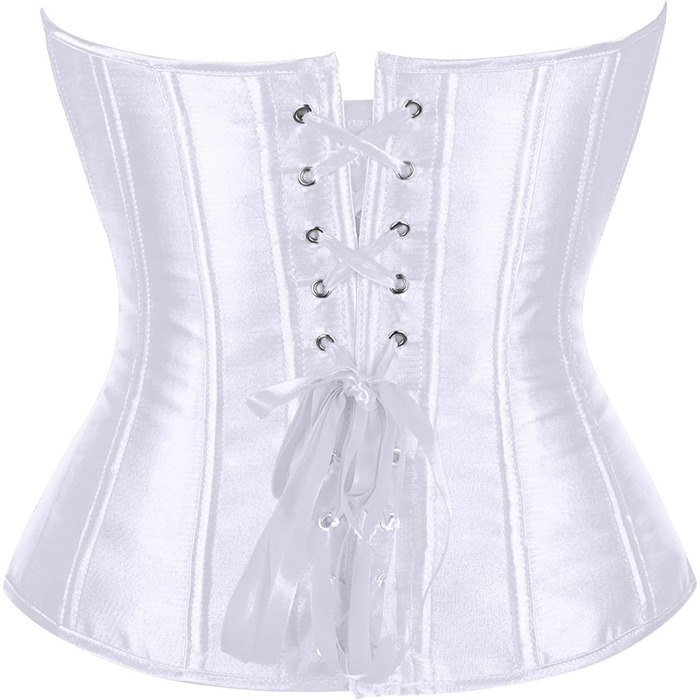 Корсет Sexy Daen, топ-корсет Daen, корсетний топ Daen Black Swan, готичний топ Push Up, корсетна корселетка Daen, топ-корсет Burlesque (XL, білий)