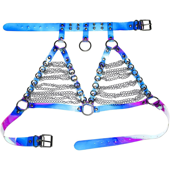 Жіночий шкіряний корсет-нагрудник PETMHS Punk Gothic з лазерним малюнком