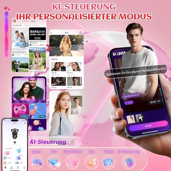 Секс-іграшка для жінок та пар, набір стрінг з вібратором, 9 режимів з додатком та пультом, BDSM