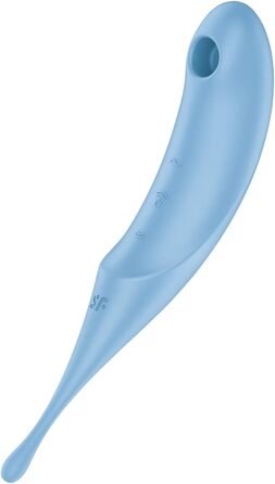 Satisfyer Twirling Pro - вібратор для клітора з ефектом тину, блакитний | 11 програм тину та 12 вібрацій | З дружній до тіла силікон