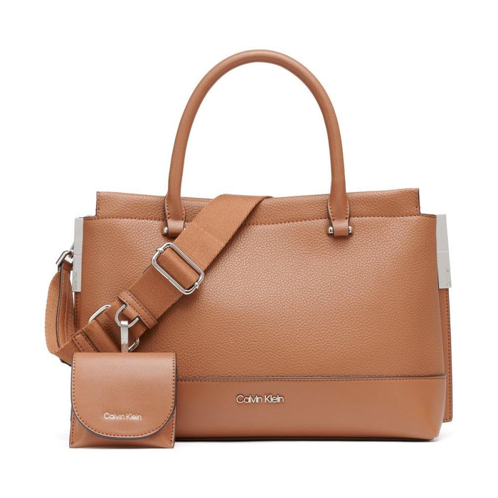 Жіноча сумка-кросбоді Calvin Klein Bianca з трьома відділеннями, колір Caramel