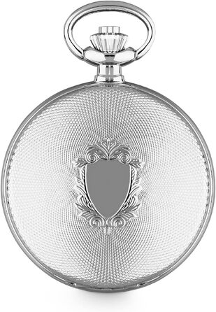 Чоловічий кишеньковий годинник Hermann Jäckle Koblenz II Big Date Quartz 50 мм з великою датою, ланцюжком та дорожнім футляром