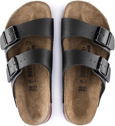 Сандалії Birkenstock Arizona Superlauf чорно-червоні, розмір 42 EU