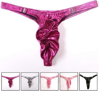 Чоловіча білизна Faringoto: 6 шт. Jockstrap-Tanga з блискучого жакарду, моделі G-String, універсальний розмір