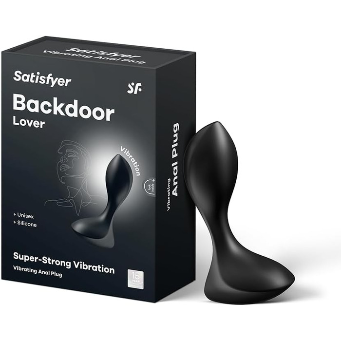 Анальні вібратори Satisfyer Backdoor Lover - чорний, універсальний розмір. Водонепроникний (IPX7), з масажем простати. Високоякісне секс-іграшка з безпечного силікону.