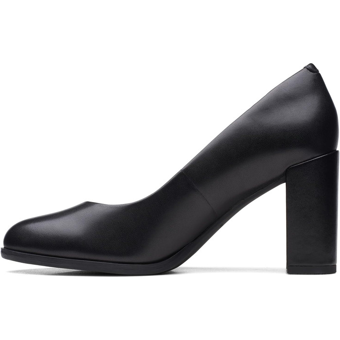 Жіночі туфлі-човники Clarks Freva85 Court, шкіряні, чорні, розмір 38 EU