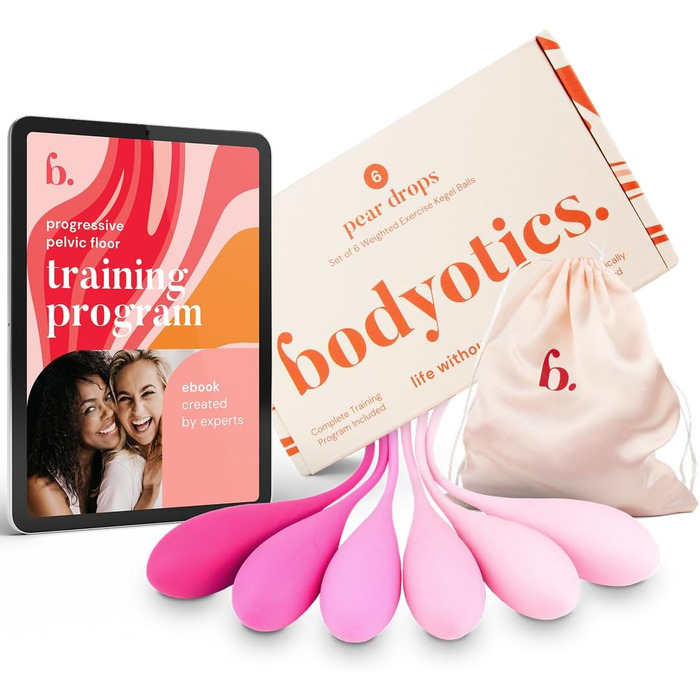 Bodyotics Тренажер для дна тазу для жінок - Комплект для тренування Kegel - 6-частинний набір для початківців