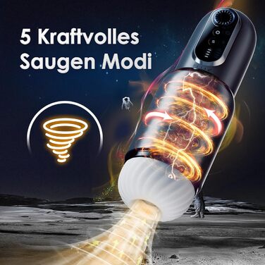 Електричний мастурбатор для чоловіків з телескопічною конструкцією, 5 режимів, вібрація, секс-іграшка