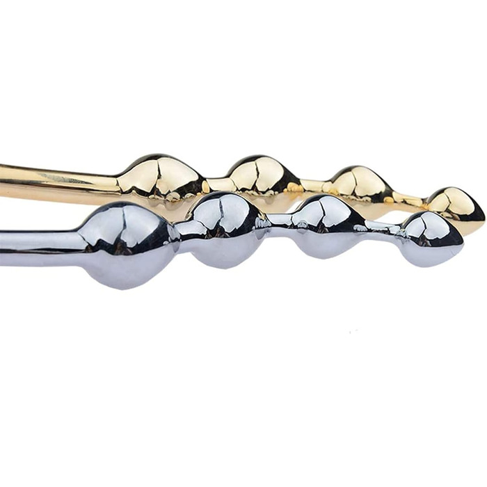 Анальний плаг з подвійним наконечником з нержавіючої сталі для масажу простати та стимуляції G-точки. Підходить для чоловіків та жінок.