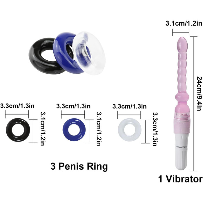Набір для БДСМ: 14 елементів (кайдани, маска для очей, вібратор, кільця для пеніса). Іграшки для дорослих для жінок, чоловіків, пар.