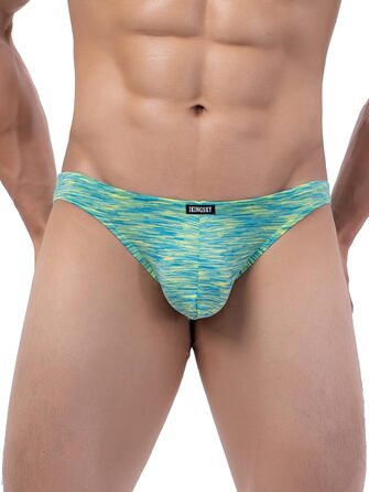 Сексуальна чоловіча труси з великою кишенею iKingky, швидковисихаюча білизна для чоловіків (XL, Зелений)