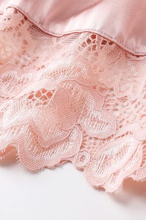 Халат шовковий BABEYOND для вечірки, весілля, лазнери, рожевий з мереживом, універсальний розмір