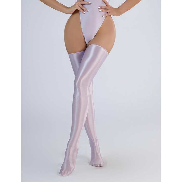 Шкарпетки для жінок Happy Cherry без силіконових накладок, високі, антиковзаючі, еластичні (світло-фіолетові)