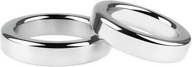 Набір з 3 шт. металевих обручів для яєчок (5 розмірів) – металеві обручі для пеніса, розтягувачі яєчок, обважнювачі мошонки, бондж, секс-іграшки для чоловіків, срібло