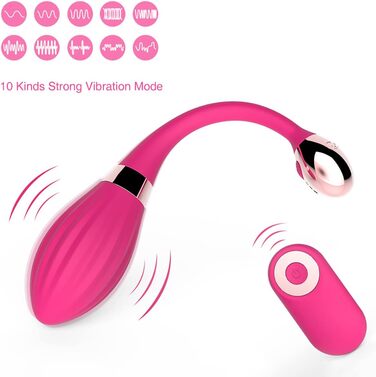 Вібратор-яйце JFRong бездротовий з 10 режимами вібрації та пультом дистанційного керування для жінок, чоловіків та пар. Анальний, G-точковий, кліторальний. Еротична іграшка для дорослих