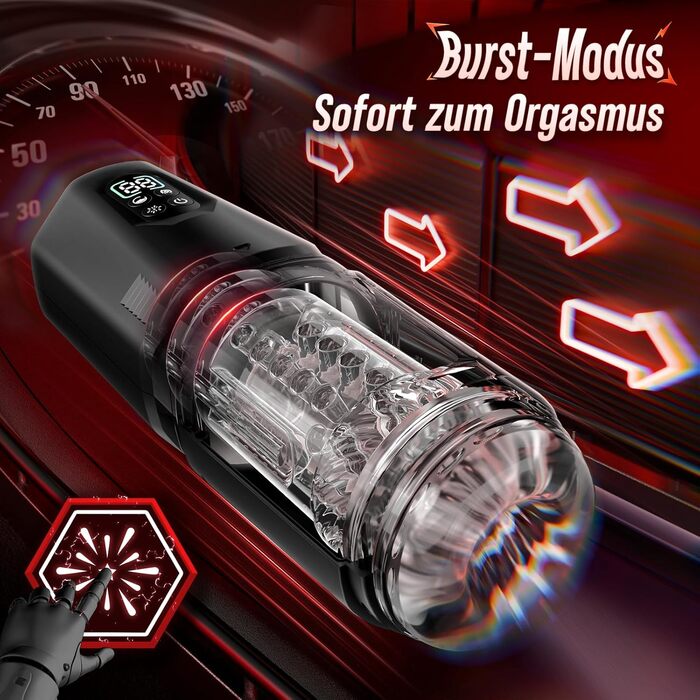 Мастурбатор для чоловіків KI-Interaktion з 7 режимами вібрації, ротацією та імітацією язика - секс-іграшка