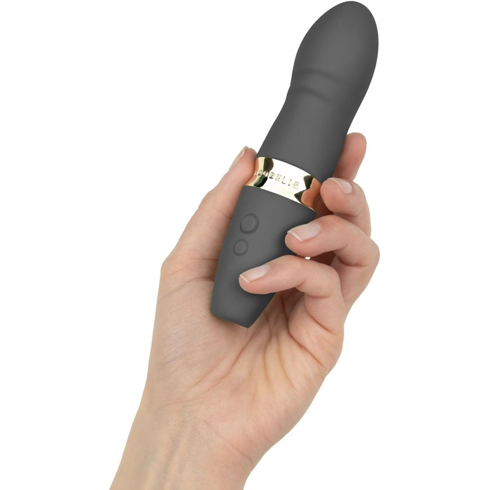 Вібратор AMORELIE Quickie для G-точки – 15 см, водонепроникний, акумуляторний, сірий