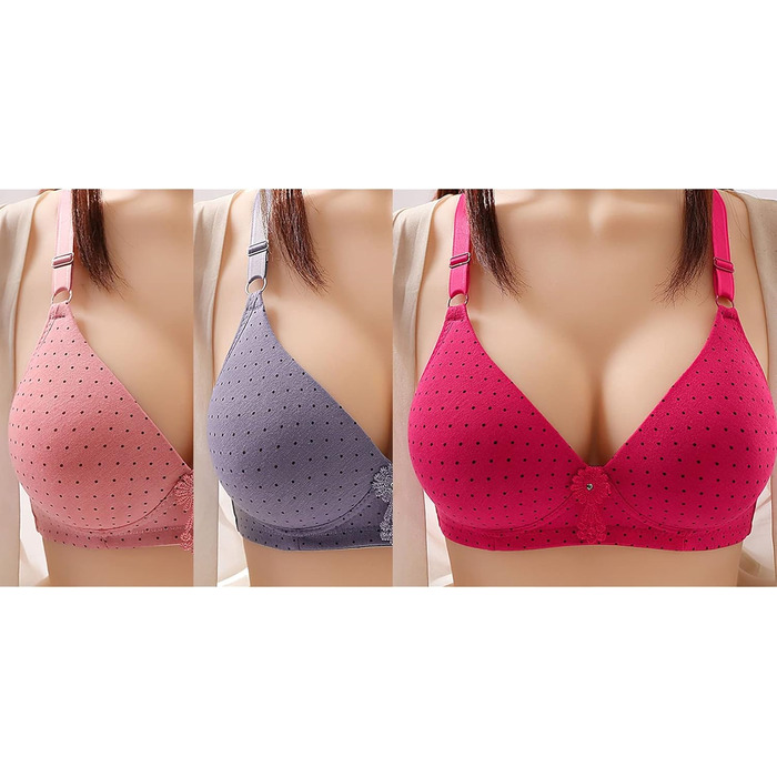 3 шт. комплект жіночий бюстгальтер без кісточок Push Up CSWH для спорту, йоги та фітнесу, повсякденного носіння