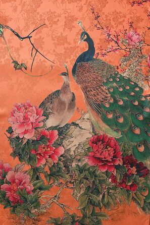 Жіночий халат Ledamon з квітковим принтом - довгий, класичний халат/піжама (один розмір, золотистий)