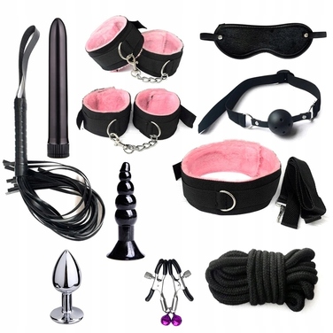 BDSM-набір Night Fantasy, багатоколірний, 11 предметів